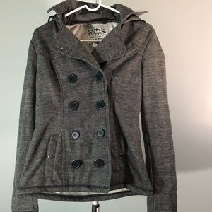 Grey button down jacket